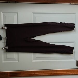 Yogo Athletica, Women's, Sz SM, Brown, Leg w Mesh Lattice, Waist Pocket $15